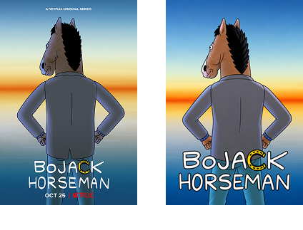 BoJack Horseman — catalog reference next to the pipeline render